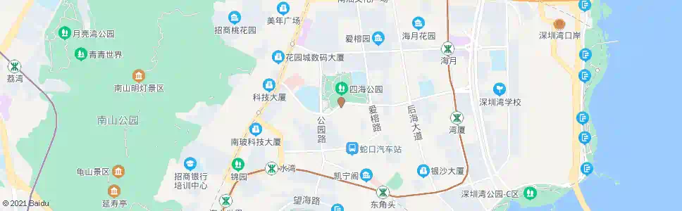 深圳四海公园南_公交站地图_深圳公交_妙搜公交查询2025