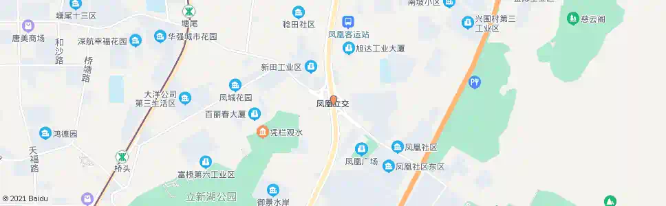 深圳凤凰立交_公交站地图_深圳公交_妙搜公交查询2025