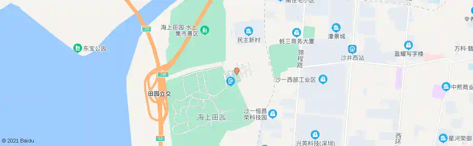 深圳海上田园_公交站地图_深圳公交_妙搜公交查询2025
