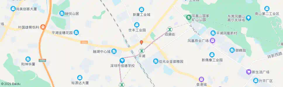 深圳平湖汽车站北_公交站地图_深圳公交_妙搜公交查询2025