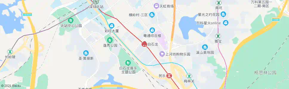 深圳白石龙地铁站_公交站地图_深圳公交_妙搜公交查询2025