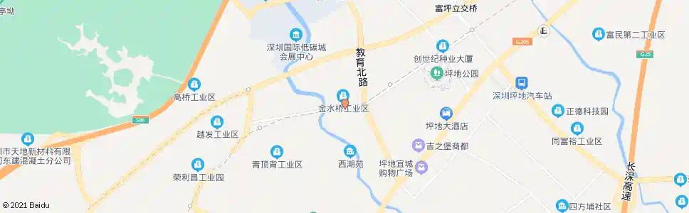深圳金水桥工业区_公交站地图_深圳公交_妙搜公交查询2025