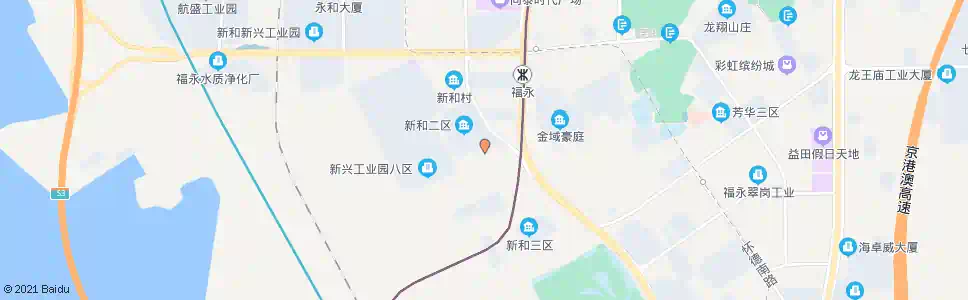 深圳新和美食街_公交站地图_深圳公交_妙搜公交查询2025