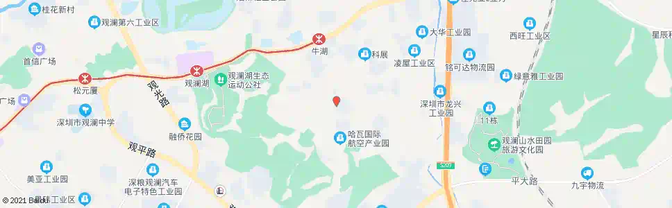 深圳牛湖石二村_公交站地图_深圳公交_妙搜公交查询2025
