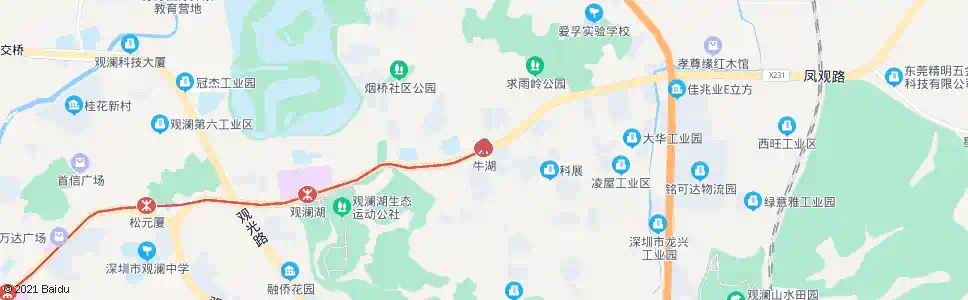 深圳牛湖老村_公交站地图_深圳公交_妙搜公交查询2025