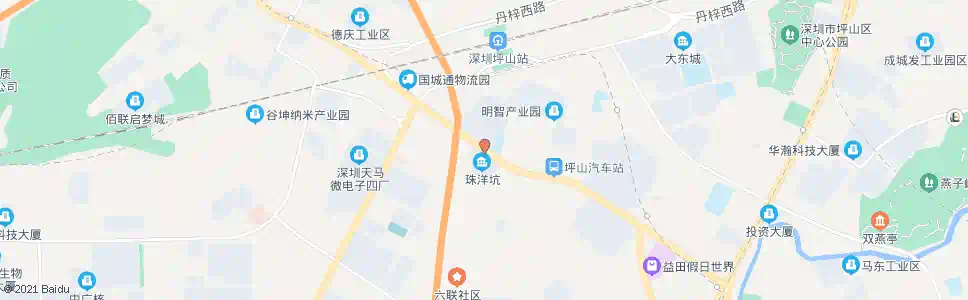 深圳珠洋坑_公交站地图_深圳公交_妙搜公交查询2025