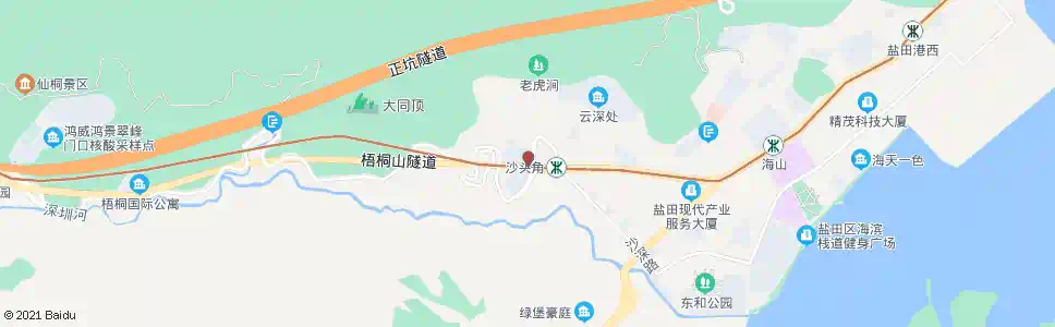 深圳梧桐山隧道口1_公交站地图_深圳公交_妙搜公交查询2025
