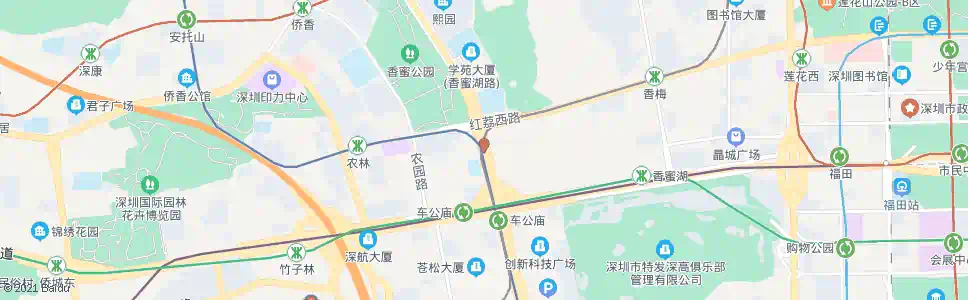 深圳香蜜红荔立交_公交站地图_深圳公交_妙搜公交查询2025
