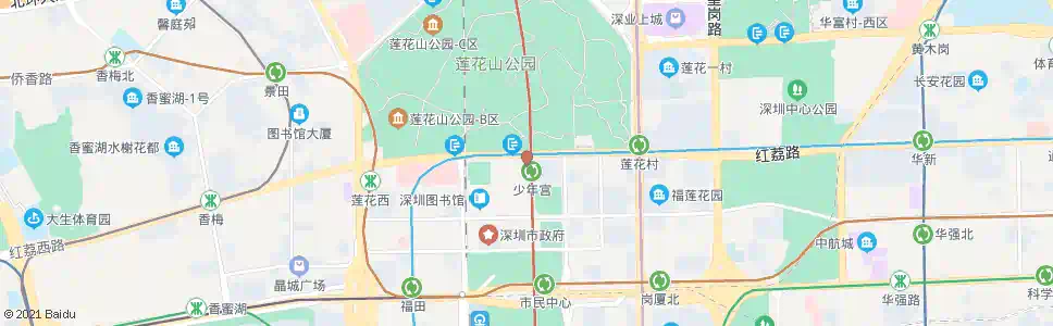 深圳少年宫_公交站地图_深圳公交_妙搜公交查询2025