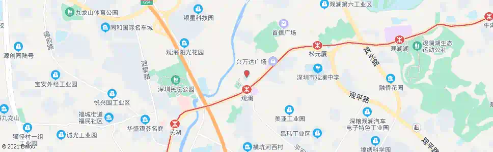 深圳观澜中心小学_公交站地图_深圳公交_妙搜公交查询2025