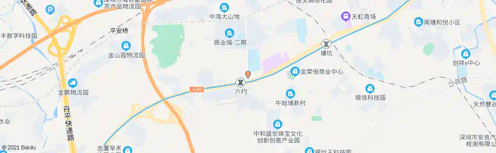 深圳六约地铁公交接驳站_公交站地图_深圳公交_妙搜公交查询2025