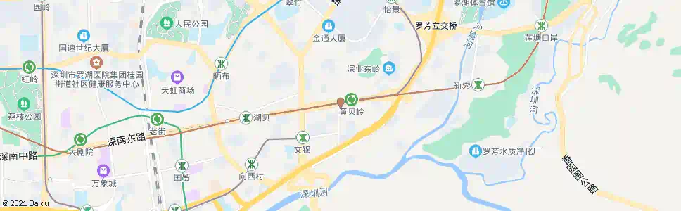 深圳黄贝岭地铁站2_公交站地图_深圳公交_妙搜公交查询2025