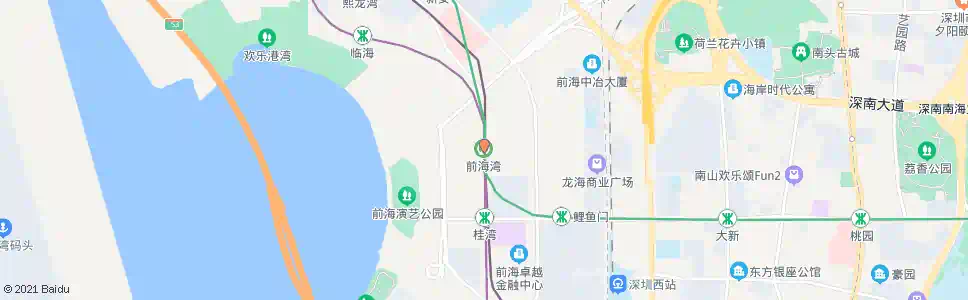 深圳前海湾站_公交站地图_深圳公交_妙搜公交查询2025