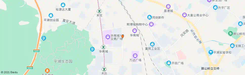 深圳华南城西门_公交站地图_深圳公交_妙搜公交查询2025