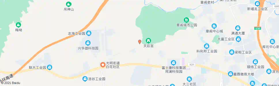 深圳光明白花洞总站_公交站地图_深圳公交_妙搜公交查询2025