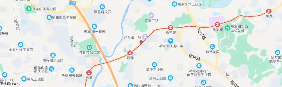 深圳观澜影剧院_公交站地图_深圳公交_妙搜公交查询2025