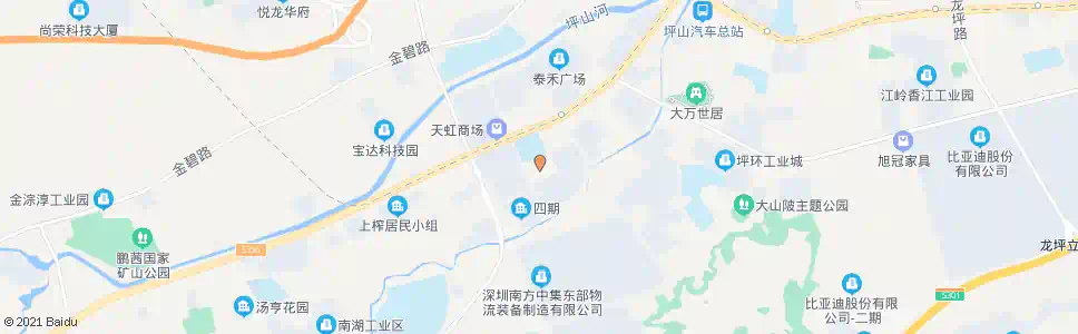 深圳坪山中山小学东_公交站地图_深圳公交_妙搜公交查询2025