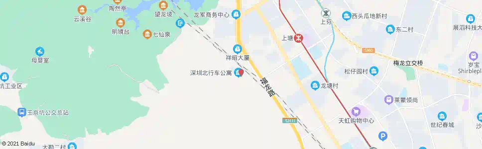 深圳深圳北动车运用所员工宿舍_公交站地图_深圳公交_妙搜公交查询2025