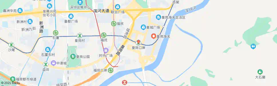 深圳皇岗口岸_公交站地图_深圳公交_妙搜公交查询2025