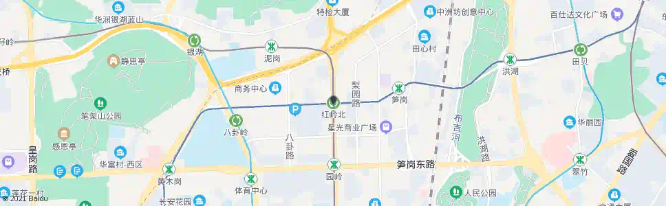 深圳红岭北站_公交站地图_深圳公交_妙搜公交查询2025