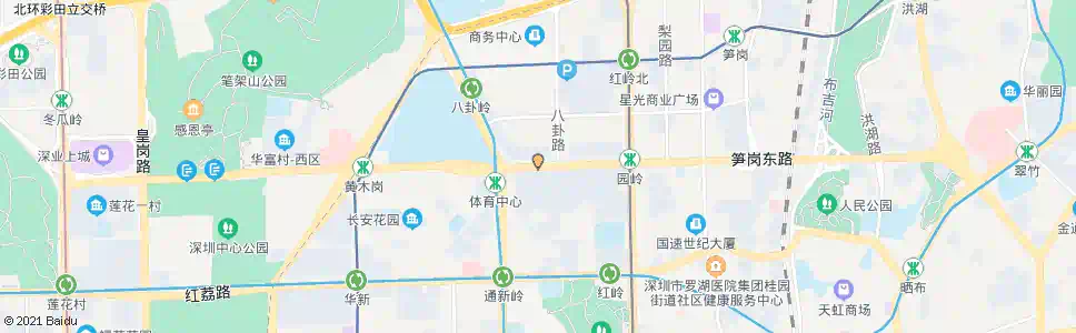 深圳笋岗八卦路口2_公交站地图_深圳公交_妙搜公交查询2025