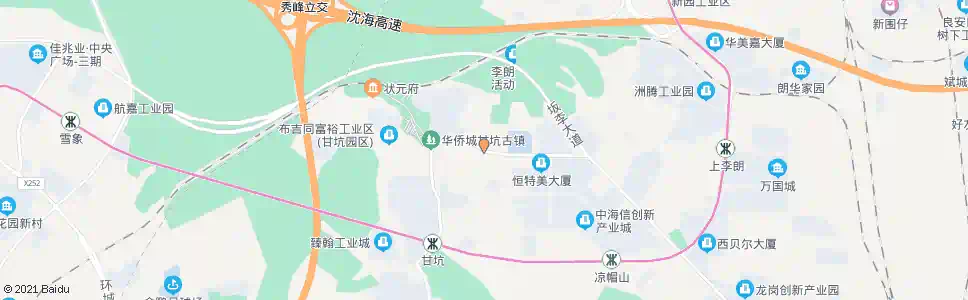深圳甘坑新村_公交站地图_深圳公交_妙搜公交查询2025