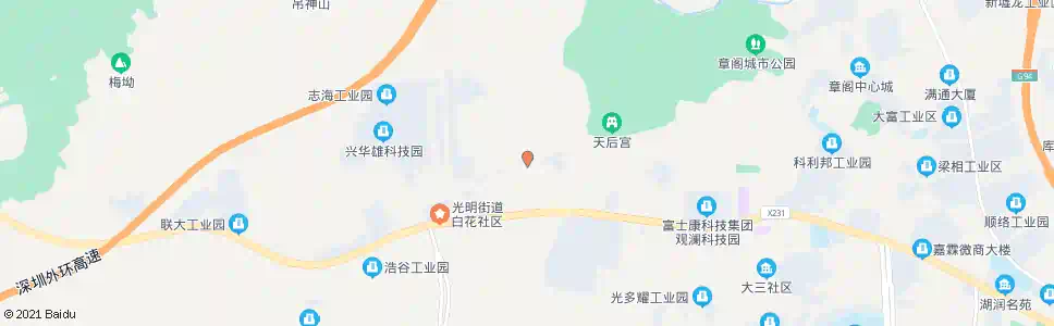 深圳白花广场东_公交站地图_深圳公交_妙搜公交查询2025