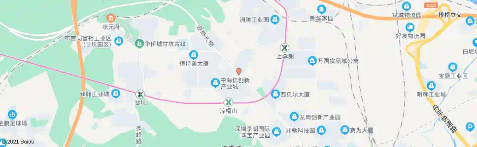 深圳上李朗第二工业区(182设计园)_公交站地图_深圳公交_妙搜公交查询2025