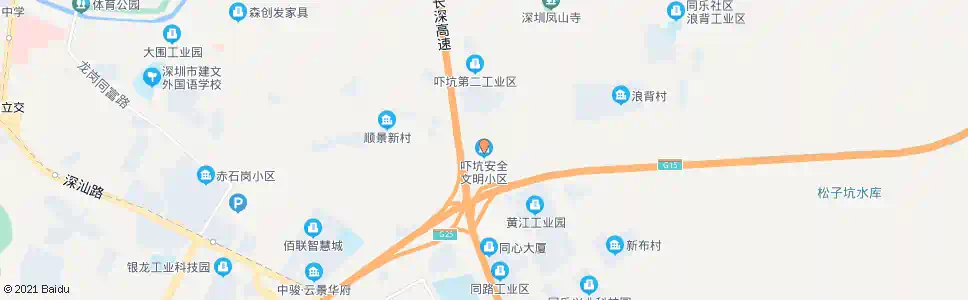 深圳吓坑市场_公交站地图_深圳公交_妙搜公交查询2025