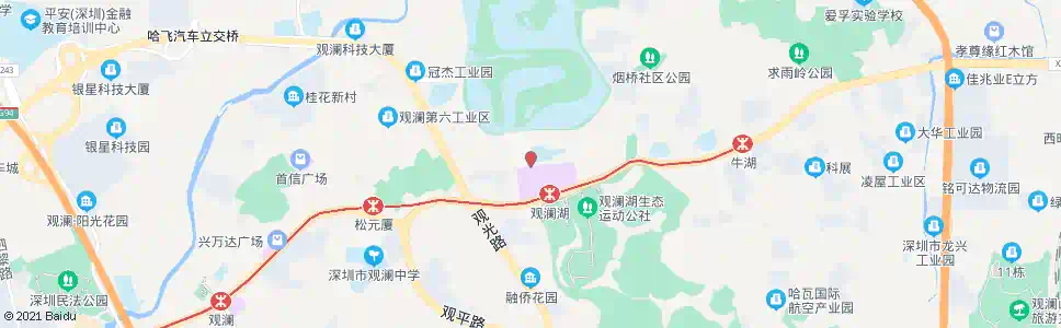 深圳观澜湖公交总站_公交站地图_深圳公交_妙搜公交查询2025