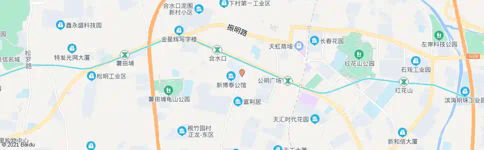 深圳松白将富路口_公交站地图_深圳公交_妙搜公交查询2025