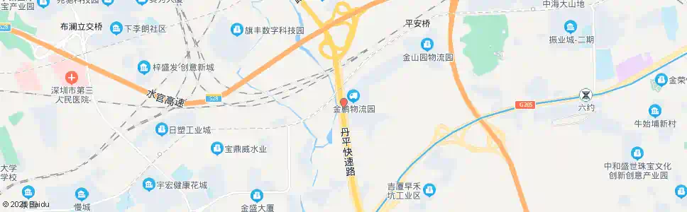 深圳丹平金鹏物流_公交站地图_深圳公交_妙搜公交查询2025