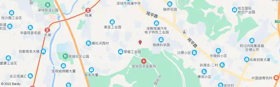 深圳观澜同富裕工业园_公交站地图_深圳公交_妙搜公交查询2025
