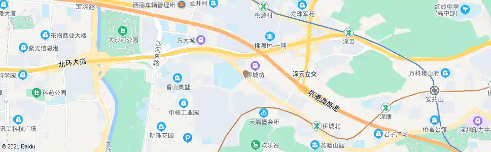 深圳侨香香山西路口_公交站地图_深圳公交_妙搜公交查询2025