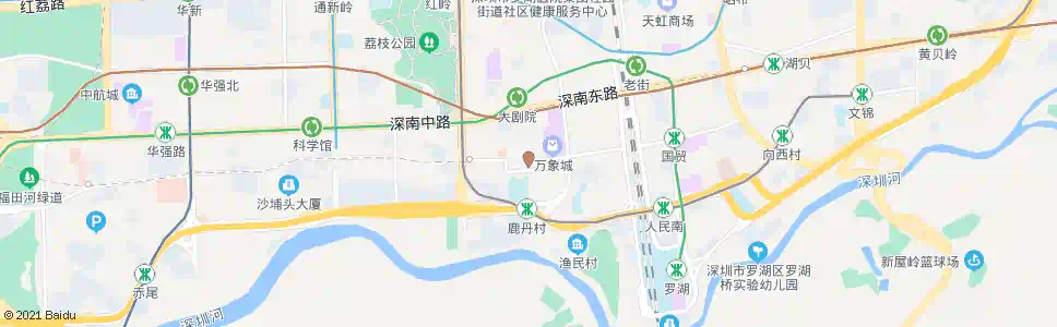 深圳蔡屋围新七坊_公交站地图_深圳公交_妙搜公交查询2025