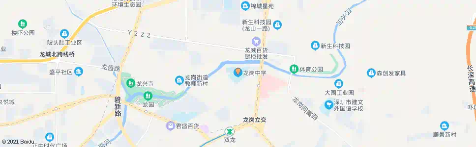 深圳龙岗中学_公交站地图_深圳公交_妙搜公交查询2025