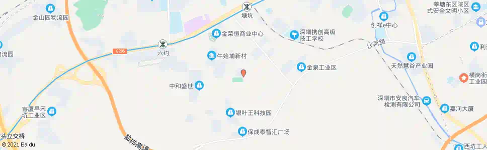 深圳六约文体广场_公交站地图_深圳公交_妙搜公交查询2025