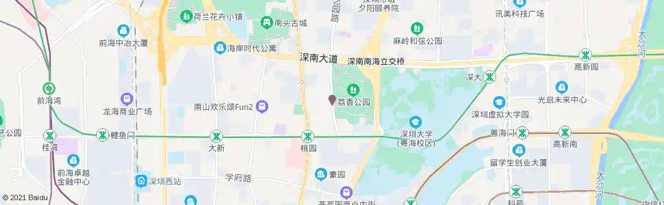 深圳荔香公园南_公交站地图_深圳公交_妙搜公交查询2025