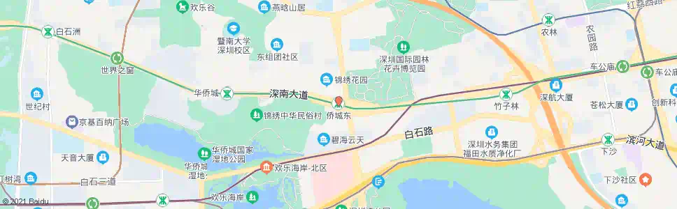深圳侨城东总站_公交站地图_深圳公交_妙搜公交查询2025