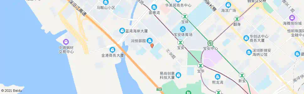 深圳新安中学高中部北_公交站地图_深圳公交_妙搜公交查询2025