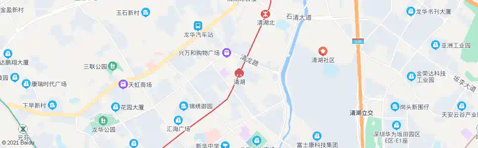 深圳清湖路口_公交站地图_深圳公交_妙搜公交查询2025