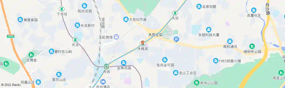 深圳木棉市场_公交站地图_深圳公交_妙搜公交查询2025