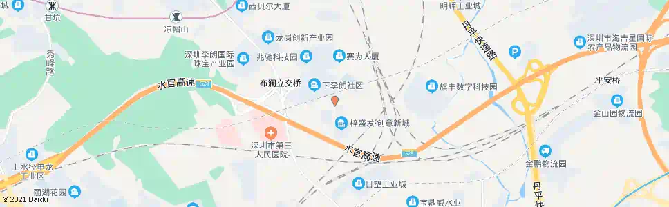 深圳下李朗市场_公交站地图_深圳公交_妙搜公交查询2025