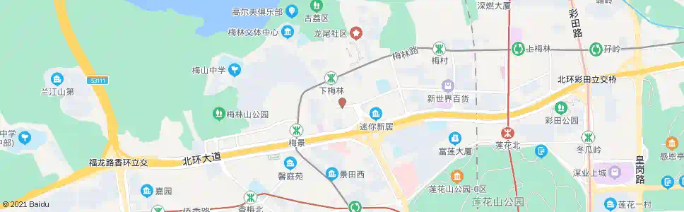 深圳下梅林市场1_公交站地图_深圳公交_妙搜公交查询2025