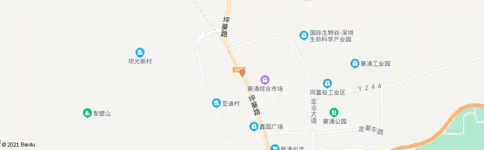 深圳葵涌奔康西_公交站地图_深圳公交_妙搜公交查询2025