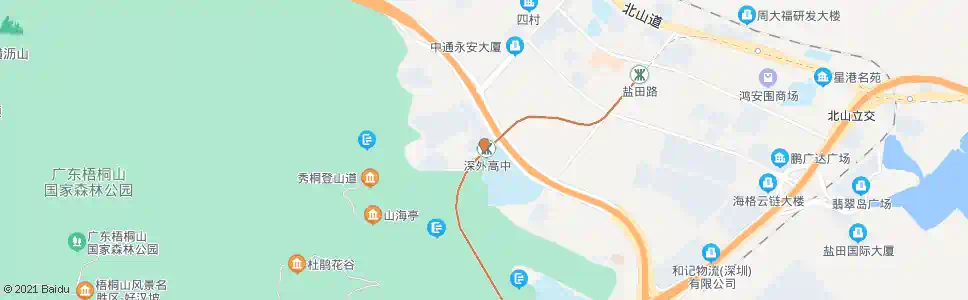 深圳深圳外国语学校西_公交站地图_深圳公交_妙搜公交查询2025