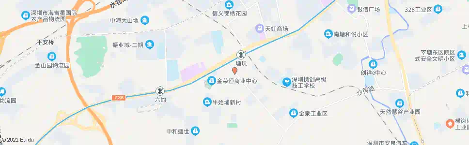 深圳六约邮局_公交站地图_深圳公交_妙搜公交查询2025