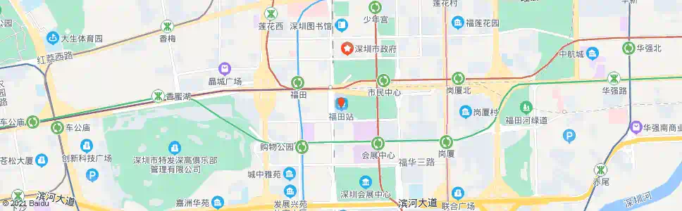 深圳福田站_公交站地图_深圳公交_妙搜公交查询2025