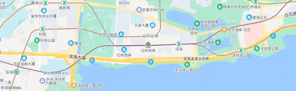 深圳红树湾南站_公交站地图_深圳公交_妙搜公交查询2025