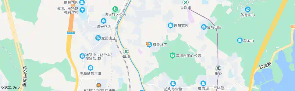 深圳绿景山庄_公交站地图_深圳公交_妙搜公交查询2025